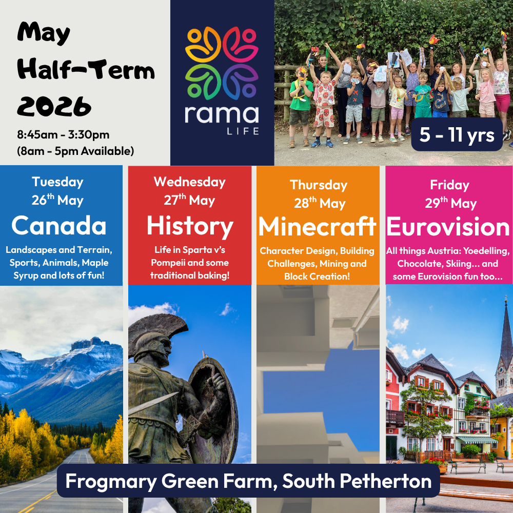 May Half Term Holiday Club Activities at Rama Life in Somerset