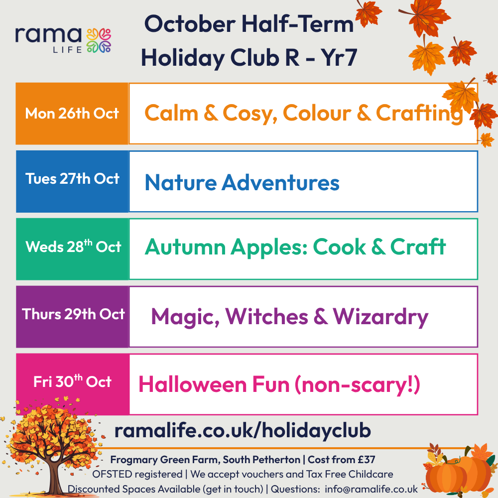 Rama Life Holiday Club October 2026 Somerset Yeovil Ilminster Crewkerne